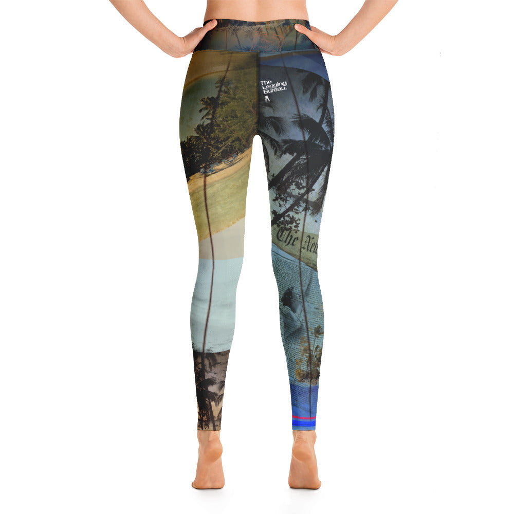 The Legging Bureau. Palms Two. Yoga Leggings