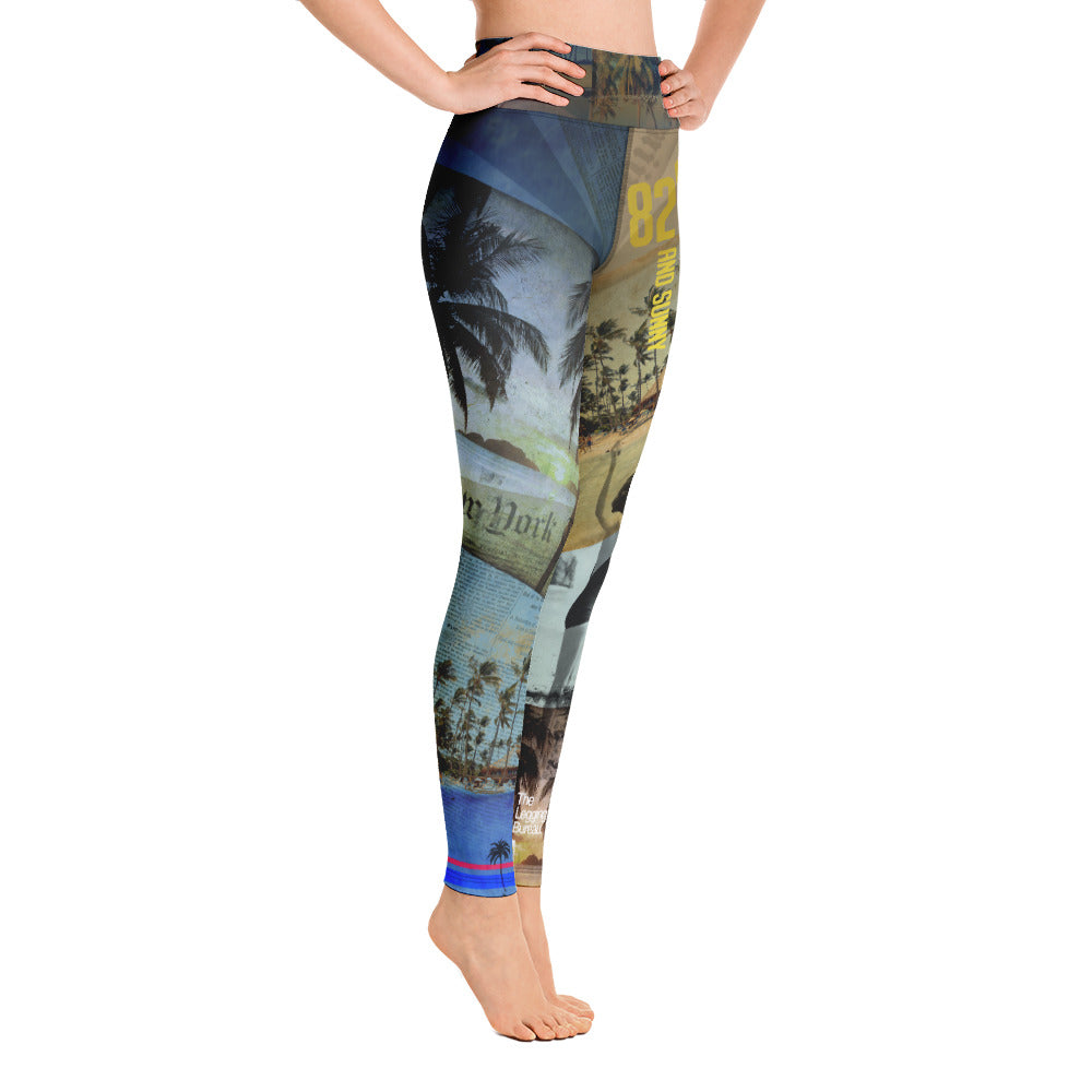 The Legging Bureau. Palms Two. Yoga Leggings