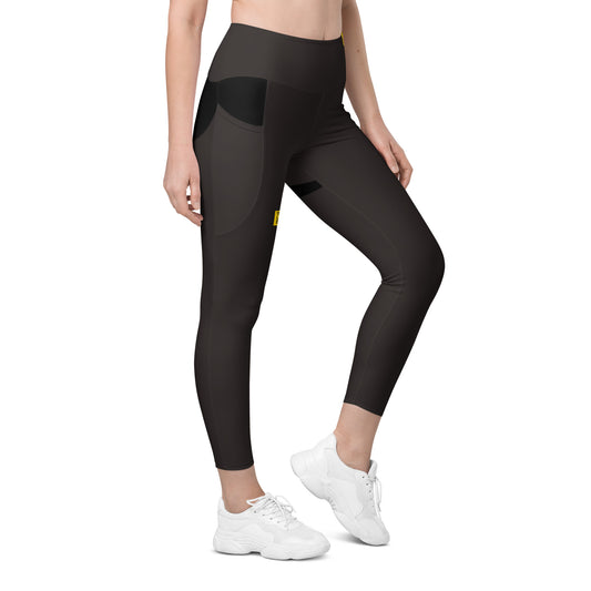 TLB Smart-Lines -  Gray Sport Leggings with pockets